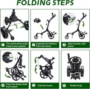 Voiturette de golf électrique avec télécommande, voiturette de golf électrique super compacte et légère, taille de pliage la plus petite, adaptée - Product Image 4