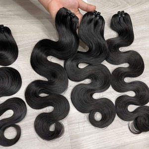 Prix de gros, mèches de cheveux humains ondulés, 100% cheveux vierges bruts vietnamiens, extensions de cheveux tissés à la machine, ondulés - Product Image 2