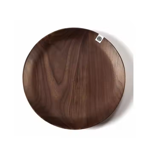 Assiettes de service créatives pour viande naturelle Planche de service en acacia de restaurant en bois massif Assiettes en bois professionnelles par artisanat en croissant - Product Image 5