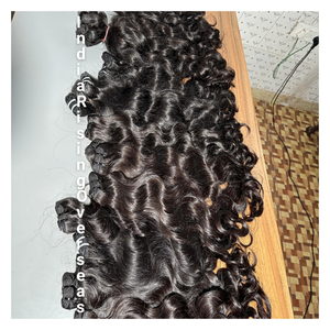 100% Raw Indian Natural Wave Remy Hair Paquetes de cabello de templo Virgen sin procesar para extensiones y tejidos - Product Image 2