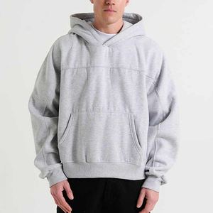 Sudaderas con capucha para hombre de corte holgado con logotipo personalizado, diseño recortado único, ropa informal OEM para uso al aire libre, sudaderas con capucha para hombre - Product Image 1