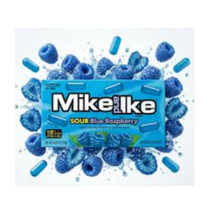 Vente en gros de bonbons acidulés Mike and Ike à la framboise bleue, boîte de cinéma 12x120g (4.25oz), acidulés et sucrés, pour les distributeurs. - Product Image 4