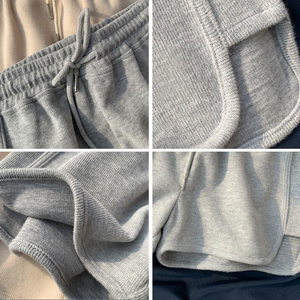 Nouveaux shorts en molleton pour femmes, 3 couleurs, décontractés, respirants, avec ceinture, nœud papillon, lacets, élastiques, taille haute - Product Image 4