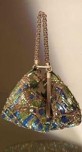 SUSTAINABLE EMBROIDERY UNIQUE <b>BAGS</b> BEST Bohemian Style Embroidery Work Hand Clutch Purses Square <b>Pearl</b> Fancy Design Lining - Product Image 2