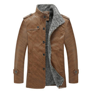 Chaqueta de Cuero PU para Hombre, Estilo Casual, con Cuello Alto, Acolchada y Gruesa, Tallas Asiáticas, Moda Moderna - Product Image 6