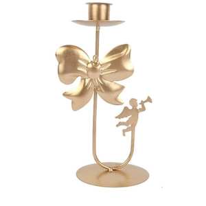 <b>Standing</b> Iron Metal Christmas Decorations <b>Glass</b> Votive Candle <b>Holder</b> Christmas Candlestick Holiday Table Decor Display - Product Image 2