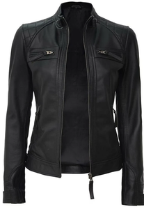 Veste d'hiver matelassée pour femme, nouvelle conception 2026, veste en cuir véritable, style décontracté, fermeture éclair, doublure chaude, fabricant OEM, grossiste - Product Image 3