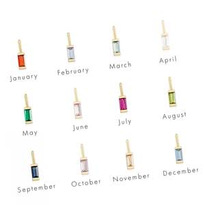 Baguette จี้ทับทิมขนาดเล็ก july birthstone ชุบทองนำโชคทำด้วยมือเครื่องประดับหินขนาดเล็กเสน่ห์สำหรับทำเครื่องประดับ - Product Image 4