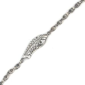 Handmade 925 Sterling <b>Silver</b> Snake Head Tennis Bracelet Fashionable with <b>Pen</b> Design - Product Image 3