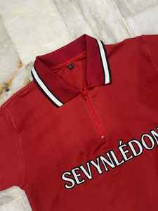 ชุดเสื้อโปโลสำหรับผู้ชายแบบลำลองใหม่2025เสื้อยืดสั้นมีซิปผ้าถักพิมพ์ลายสำหรับฤดูร้อน - Product Image 6