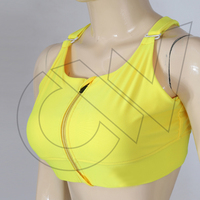 Nouveauté : soutien-gorge de sport léger pour femmes grandes tailles, avec fermeture éclair de qualité et dos réglable, idéal pour la gym et le fitness