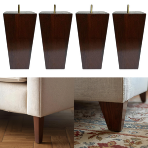 Heavy Duty Solid Wood Furniture Legs Replacement <b>Support</b> Feet for <b>Sofa</b> Bed Cabinet in Living Room or Office Wooden Legs - Product Image 2
