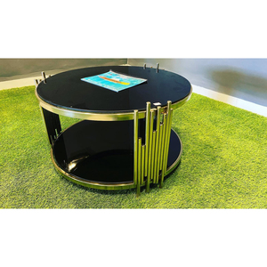 โต๊ะกลางทำจากทองเหลืองขัดเงาสีทองสำหรับตกแต่งบ้านโต๊ะกาแฟชาในร่มและกลางแจ้งเครื่องเรือนหรูหราจากอินเดีย - Product Image 6