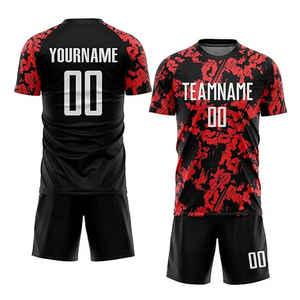Uniforme de Fútbol Personalizado Sublimado en Azul Pantera, Blanco y Negro, Jersey de Fútbol Totalmente Personalizable y Camisetas de Fútbol - Product Image 3
