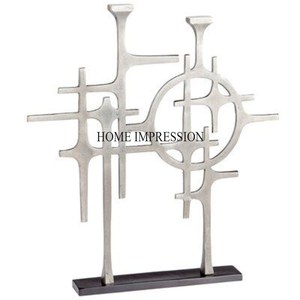 Antique Unique Designer Premium Quality Metal Eye Catching Attractive Look Black Color Powder Coated Sculpture Home Decor Accent - Product Image 6