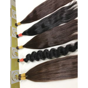 Produit chaud brun foncé cheveux longs 50 à 70 cm Double cheveux Super qualité naturel noir et vietnamien 100% faisceaux de cheveux extrémité épaisse - Product Image 2