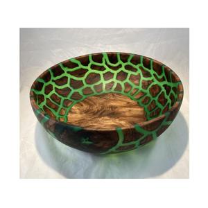 Bol en résine de qualité supérieure avec design brillant fait à la main finition polie parfaite pour les salades de fruits ou la décoration intérieure moderne - Product Image 3