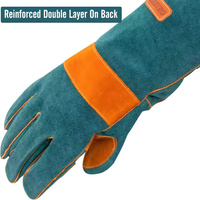 2025 résistant à la chaleur Forge Mig bâton gants de soudage pour four gril cheminée four poêle support de casserole brûleur à bois gants en cuir