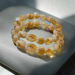 กำไลข้อมือคริสตัลซิทรีนแท้ลูกปัดอัญมณีธรรมชาติบำบัดลูกปัดนักเก็ตสร้อยข้อมือแฟชั่นจำนวนมาก - Product Image 4