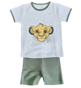 ชุดเสื้อผ้าเด็กผู้ชายสำหรับฤดูร้อน พิมพ์ลาย/ปักลายตามสั่ง ลายเรขาคณิต สไตล์ลำลอง ผลิตจากผ้าสแปนเด็กซ์/โพลีเอสเตอร์ ขายส่งจำนวนมาก - Product Image 1