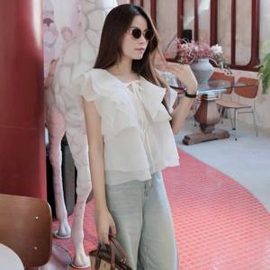 Vestido Mini de Manga Abullonada de Mezcla de Algodón Blanco Premium para Mujer, Uso Diario - Product Image 4