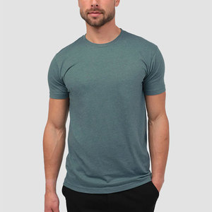 Camisetas de Verano para Hombre, de Algodón, Colores Sólidos, Cuello Redondo, Transpirables - Product Image 1