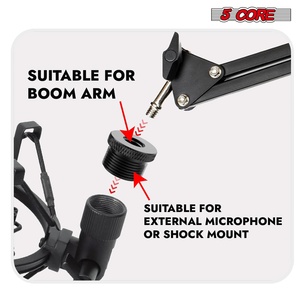 5 Core Mic Stand <b>Adapter</b> 12 Pieces 5/8 Male to 3/8 Female Screw Thread Conversion Connector - Product Image 2