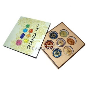 Coffret cadeau en bois d'agate au design unique pour bijoux, cristaux de guérison, pierres indiennes, 7 chakras, artisanat en bois naturel - Product Image 6