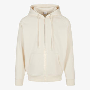 Sweat à capuche à fermeture éclair surdimensionné classique à la mode pour hommes à manches longues 100% coton doux avec broderie de Logo personnalisée - Product Image 5