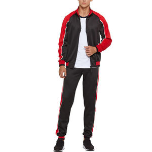 Conjunto deportivo informal de 2 piezas para hombre, con cremallera completa, para correr, con bolsillos. - Product Image 1