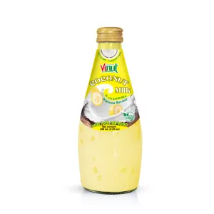 VINUT ขวดแก้ว290มล.,นมมะพร้าวนมกล้วย9.8 Floz Nata De Coco จำหน่ายเครื่องดื่มของตัวเอง