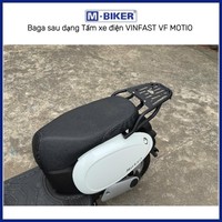 Porte-bagages arrière professionnel imprimé et fabriqué par CNC pour moto électrique VinFast MOTIO, design de plaque en acier MBiker, logo MBiker, capacité de charge 20-30 kg