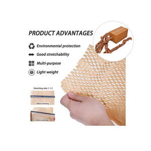 Papel de embalaje tipo panal, protector, para relleno de espacios vacíos, dispensador de papel kraft, cojín, compre al precio más bajo - Product Image 1