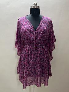 Premium Kimono Beach Maxi Kaftan Mujeres Vestido corto Impreso Verano Caftan Holiday Party Wear Tamaño libre Maternidad Bikini Cover Up - Product Image 3