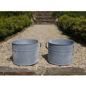 Jardinera galvanizada de metal de diseño lassic para interiores y exteriores, jardinería, sala de estar, hotel, restaurante, balcón, centro comercial y oficina - Product Image 5