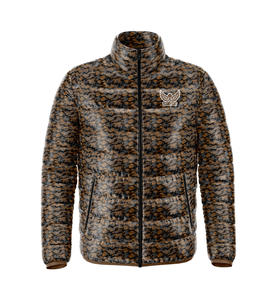 Chaqueta de lona acolchada para hombre, impermeable, transpirable, con cremallera frontal, logotipo personalizado, alta calidad - Product Image 3