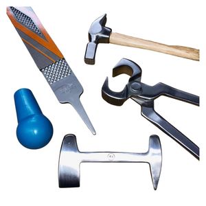 8 Piece Horse Farrier Hoof Grooming <b>Shoe</b> <b>Care</b> Tool <b>Kit</b> Farrier Nail Puller Farriers Rasp Hoof Clincher Nipper Rasp Hammer - Product Image 2