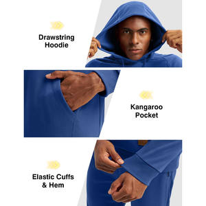 Sweat Jogger Sets Ropa deportiva Pantalones de chándal y Sudadera con capucha Trajes de chándal Chándales lisos Hombres Conjunto de 2 piezas Ropa de entrenamiento Trajes de Jersey - Product Image 5