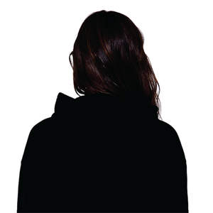 Sweat-shirt à capuche 52% en coton peigné à ourlet brut pour femme, vêtement court noir en polaire 48% - Product Image 6