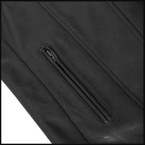 เสื้อกั๊กหนังสำหรับผู้ชายแบบสั่งทำพิเศษ ระบายอากาศได้ดี กันน้ำ กันลม แห้งเร็ว หนังแท้แบบฟูลเกรน สไตล์สตรีทแวร์ - Product Image 6