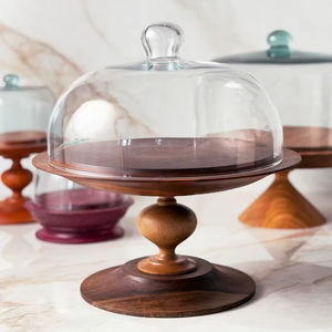 Base para Pastel de Madera Hecha a Mano con Cúpula de Vidrio para Decoración Creativa de Pasteles, Fotografía de Alimentos y Entretenimiento - Product Image 1