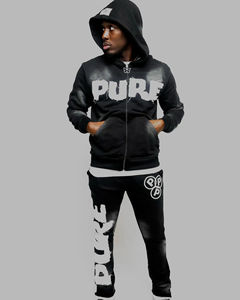 Conjunto de pantalones de chándal acampanados y Sudadera con capucha 2025, ropa de calle Unisex, chándal de algodón completo, chándal acampanado apilado para hombre con capucha - Product Image 3