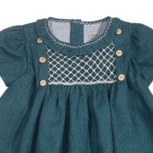 Vestido de lino suave hecho a mano para niñas pequeñas, estilo informal para el primer cumpleaños de niños pequeños, OEM hecho en Vietnam - Product Image 6