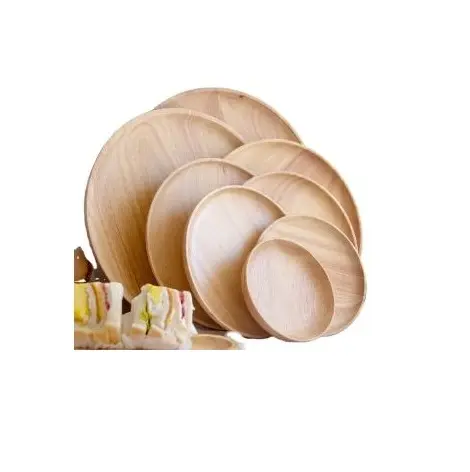 Home Decorative Wood Round Serving Plate Luxury design Salad food serving use adorable design At competitive price