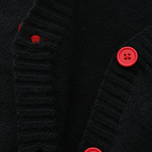 Cárdigan de Moda con Bordado, Diseño Bordado, Tejido Suave, Estilo Casual Urbano, Cierre de Botones - Product Image 5