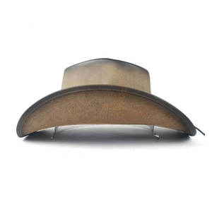 Sombrero de cuero de vaquero unisex de calidad superior hecho en Pakistán con etiqueta privada para hombre - Product Image 6