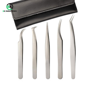 Pinces à cils en acier inoxydable sans rouille pour les professionnels, pinces à cils d'isolation pour un placement précis des cils - Product Image 1