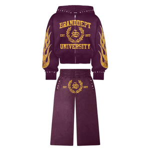 New Design Regular Fit Men's Winter Tracksuit-Casual Streetwear <b>Sweat</b> <b>Set</b> Unisex Breathable 100% Cotton - Product Image 5