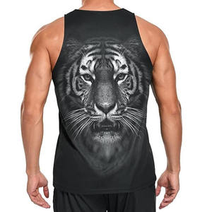 Camiseta sin mangas de algodón para hombre OEM 2025 para verano de alta calidad de punto transpirable Fitness gimnasio estilo informal de talla grande - Product Image 3