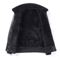 Blouson de moto d'hiver imperméable noir B3 pour homme, doublé de fourrure épaisse, avec fermeture éclair, personnalisable, qualité supérieure, le plus vendu (OEM)